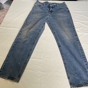 LL Bean Men's 36x32 Double L  Fit Jeans Straight Leg Light Wash 100% Cotton